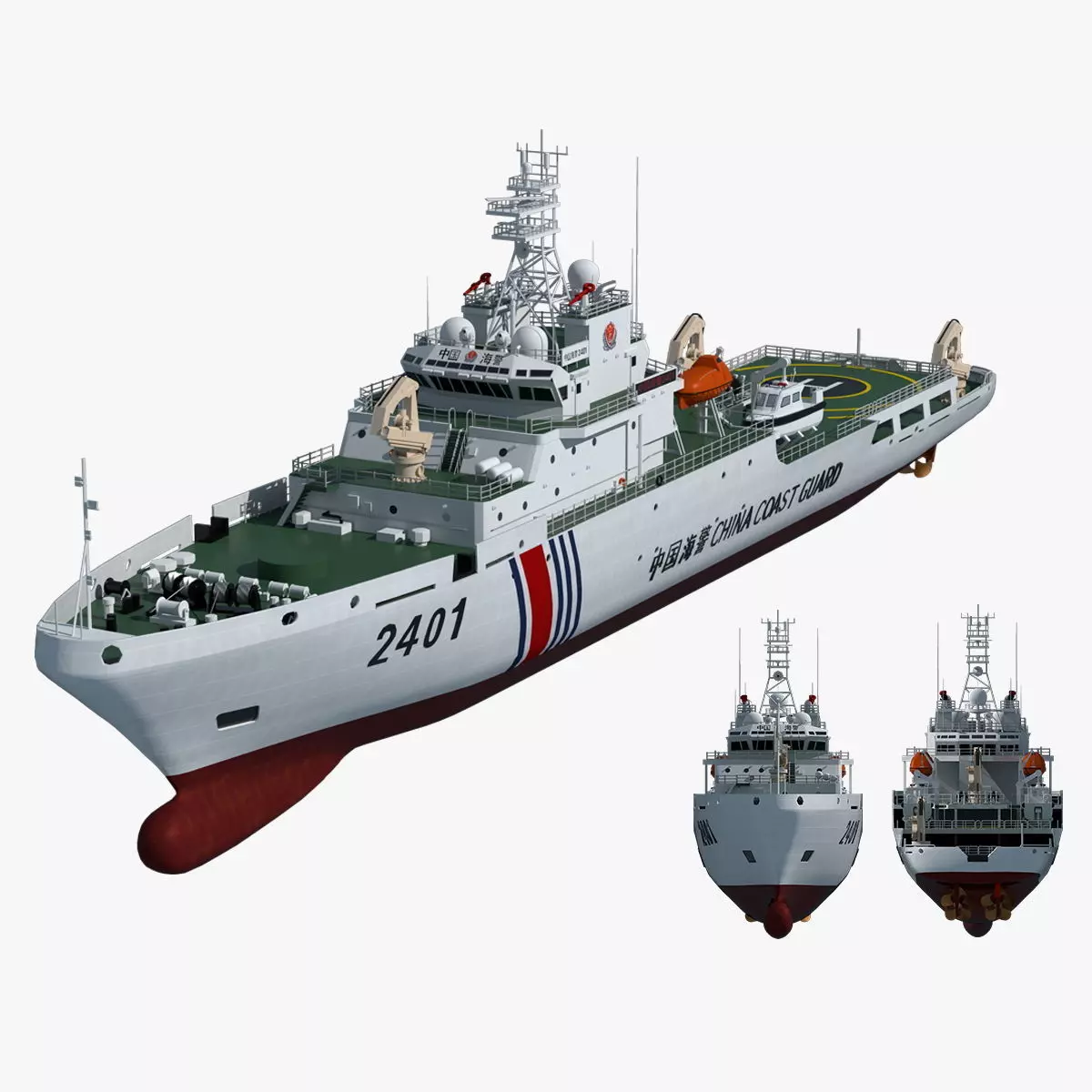 China Coast Guard 2401 Ship Maritime Law Enforcement Official 3D model