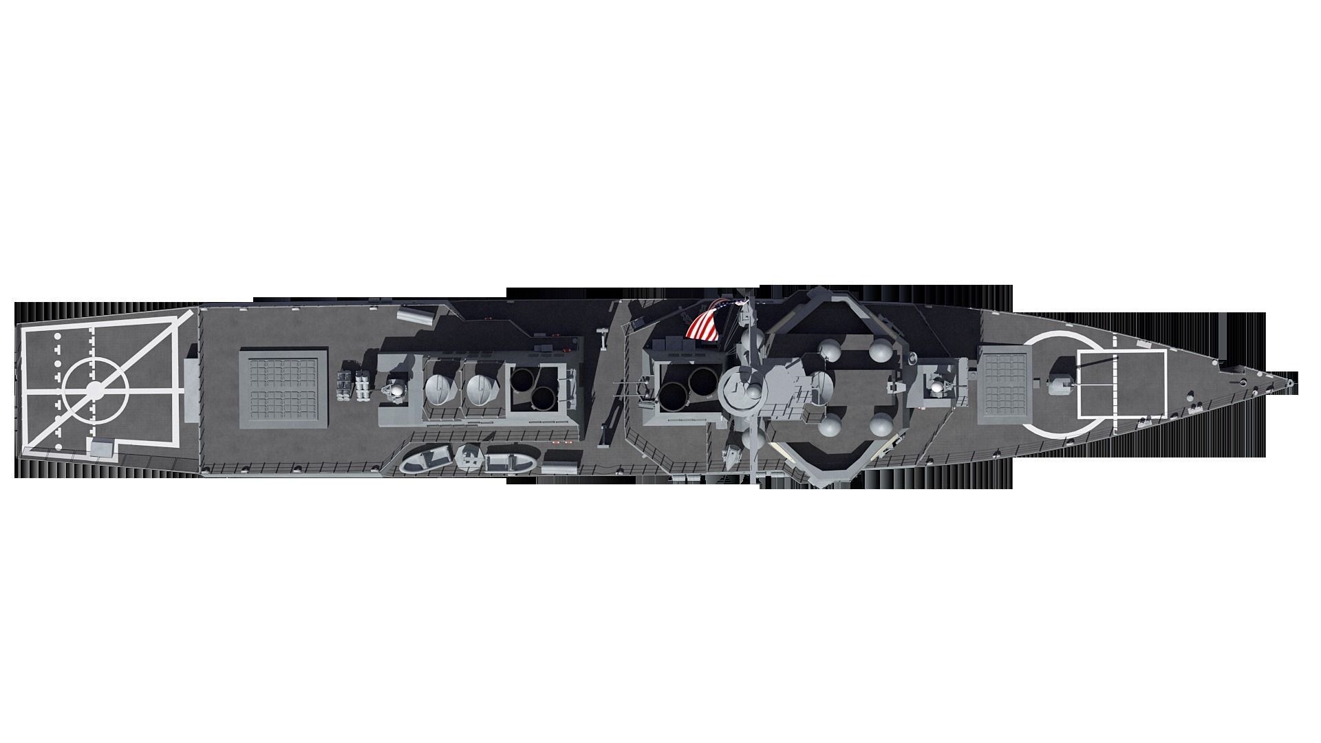 Arleigh Burke class destroyer Burke class 3D model_12