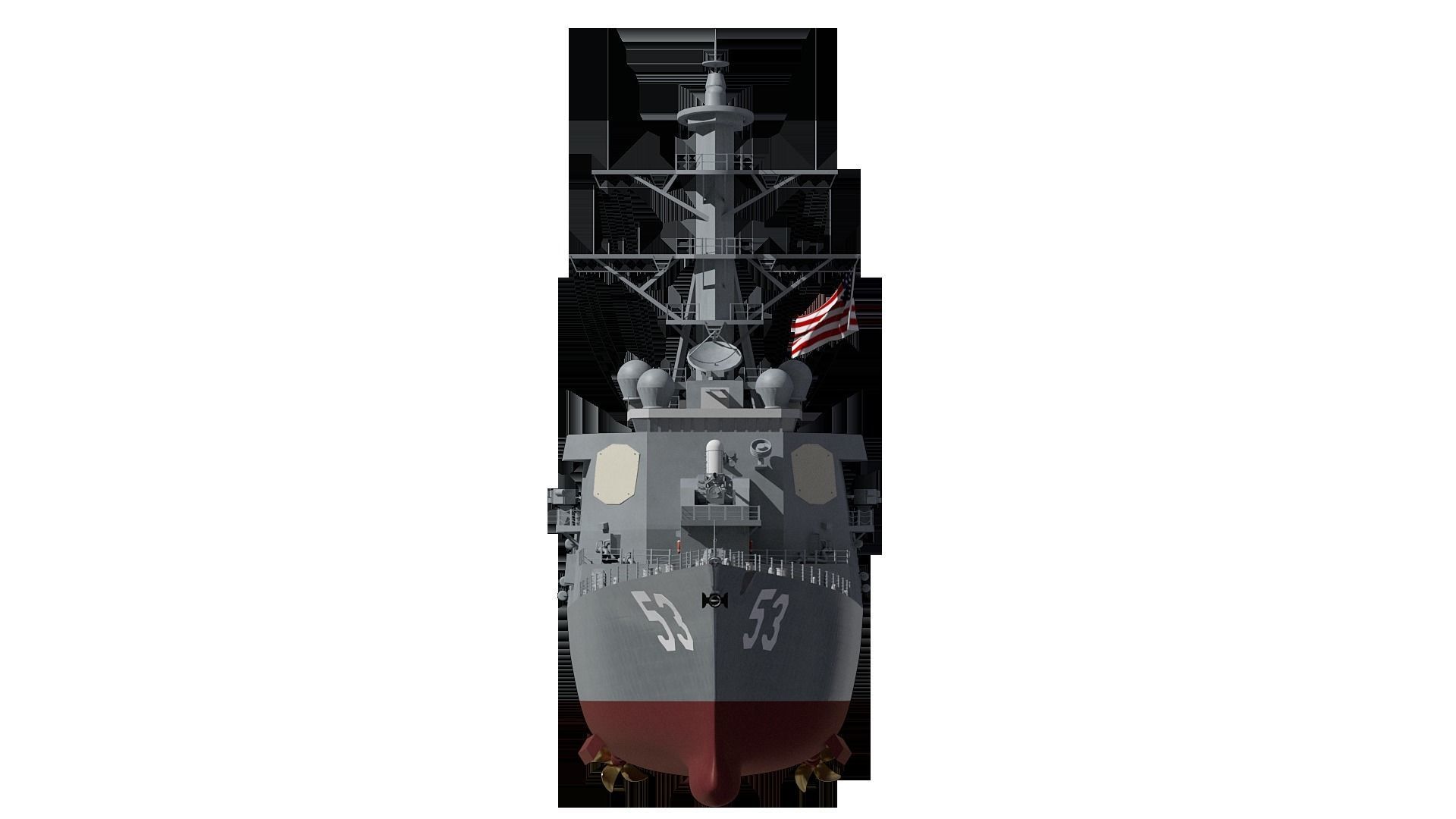 Arleigh Burke class destroyer Burke class 3D model_15