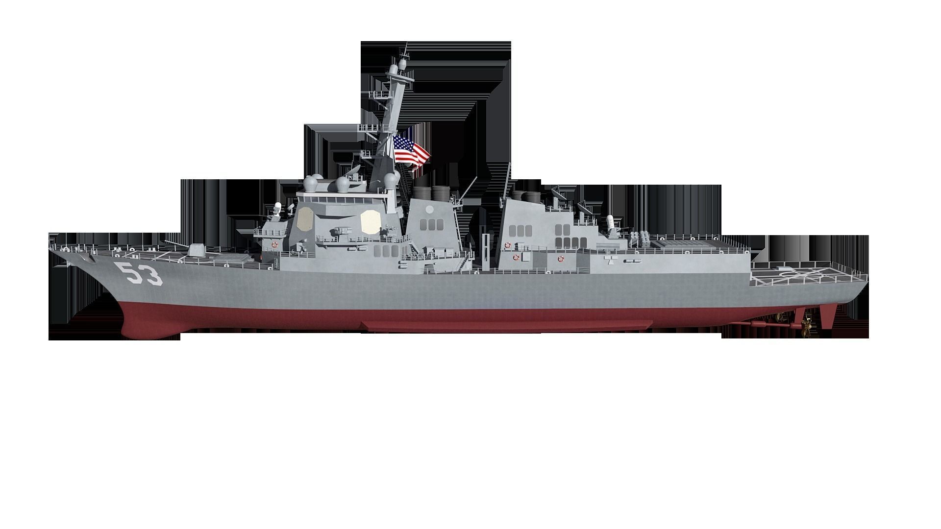 Arleigh Burke class destroyer Burke class 3D model_2