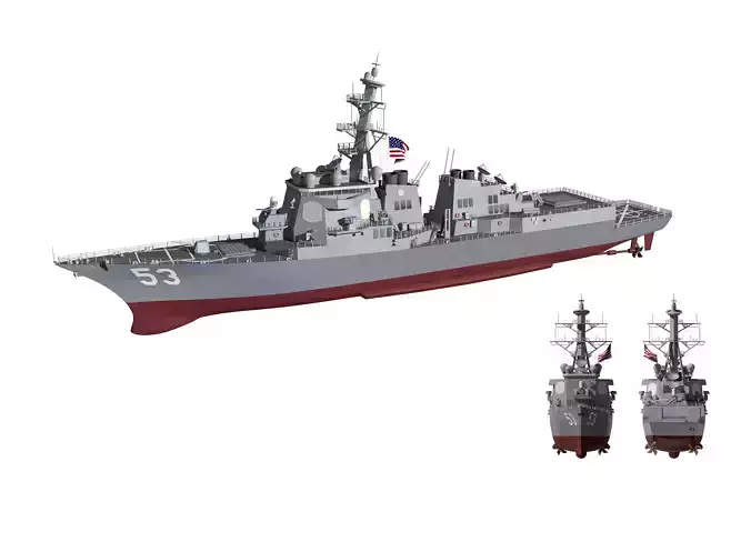 Arleigh Burke class destroyer Burke class 3D model