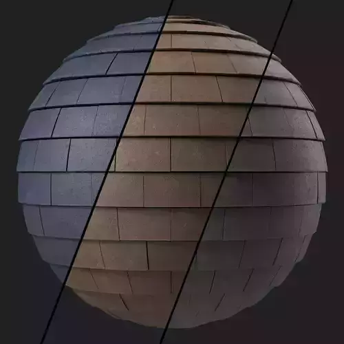 Roof Tile Materials 102- Concrete Roofing - Sbsar Seamless Pbr  Texture