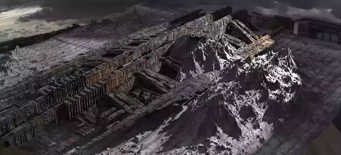 Alpha Draconis colony remains 3D model