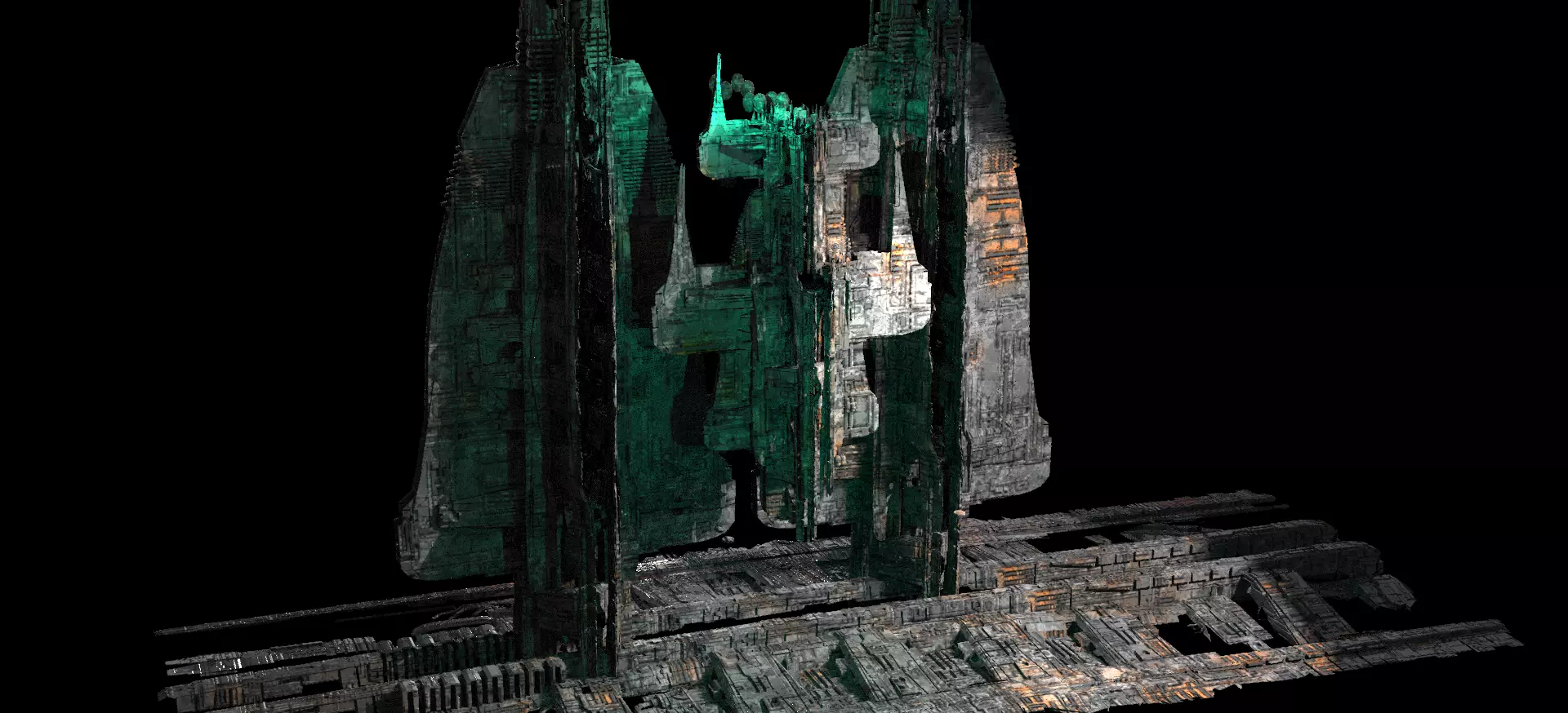 Odin Raven Rock Sci Fi terrain 3D model_0