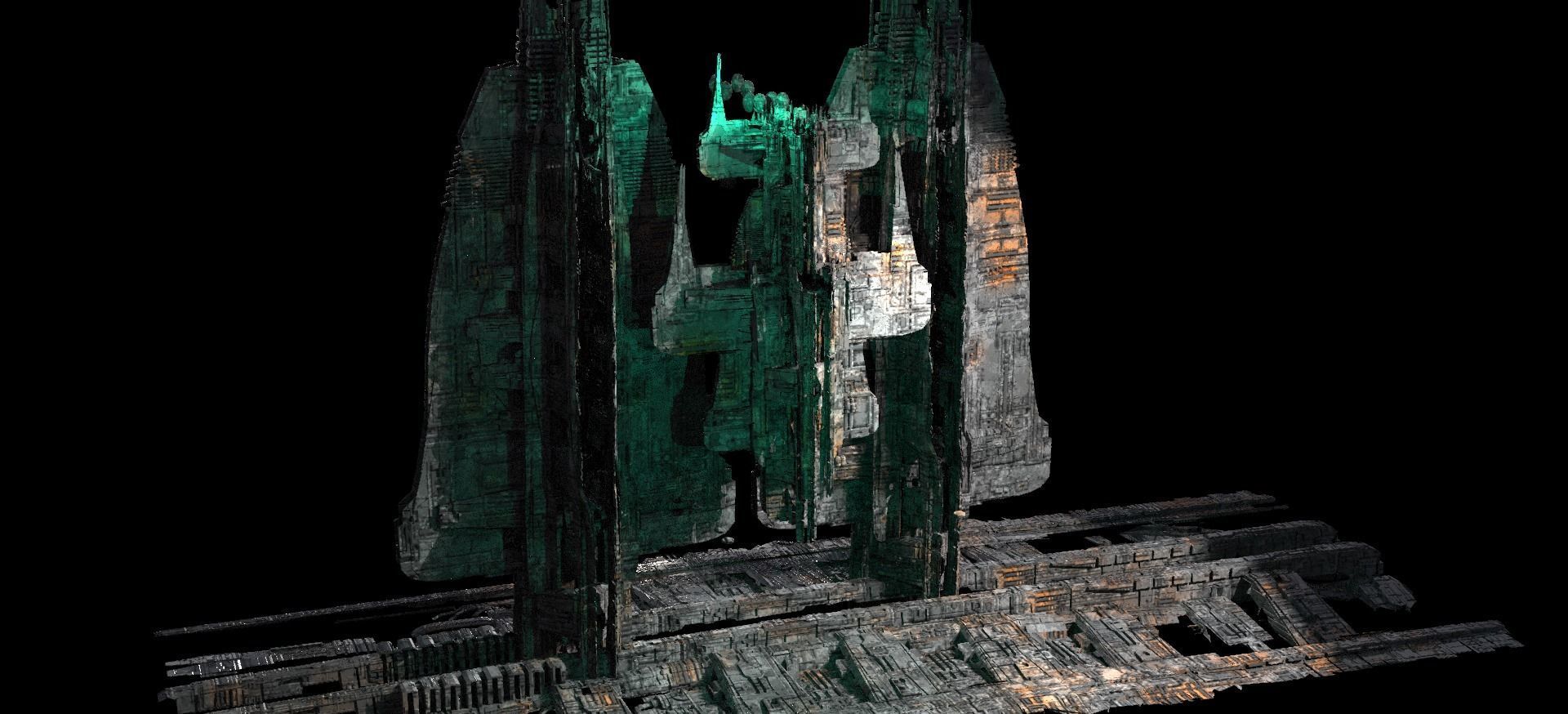Odin Raven Rock Sci Fi terrain 3D model_1