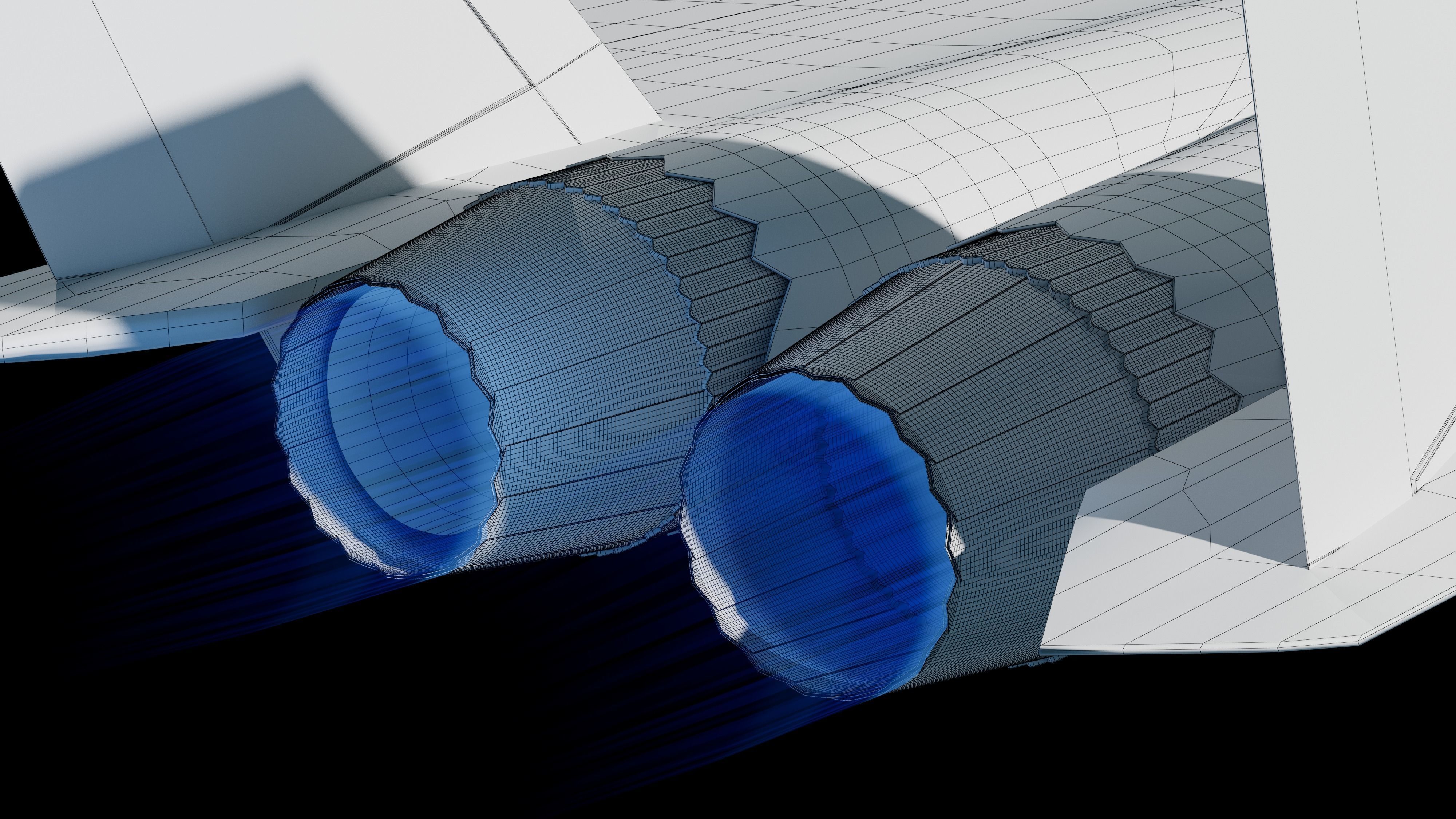 3D J-20 fighter j-20 J20 j-20 stealth fighter j-20 Weilong model 3D model_16