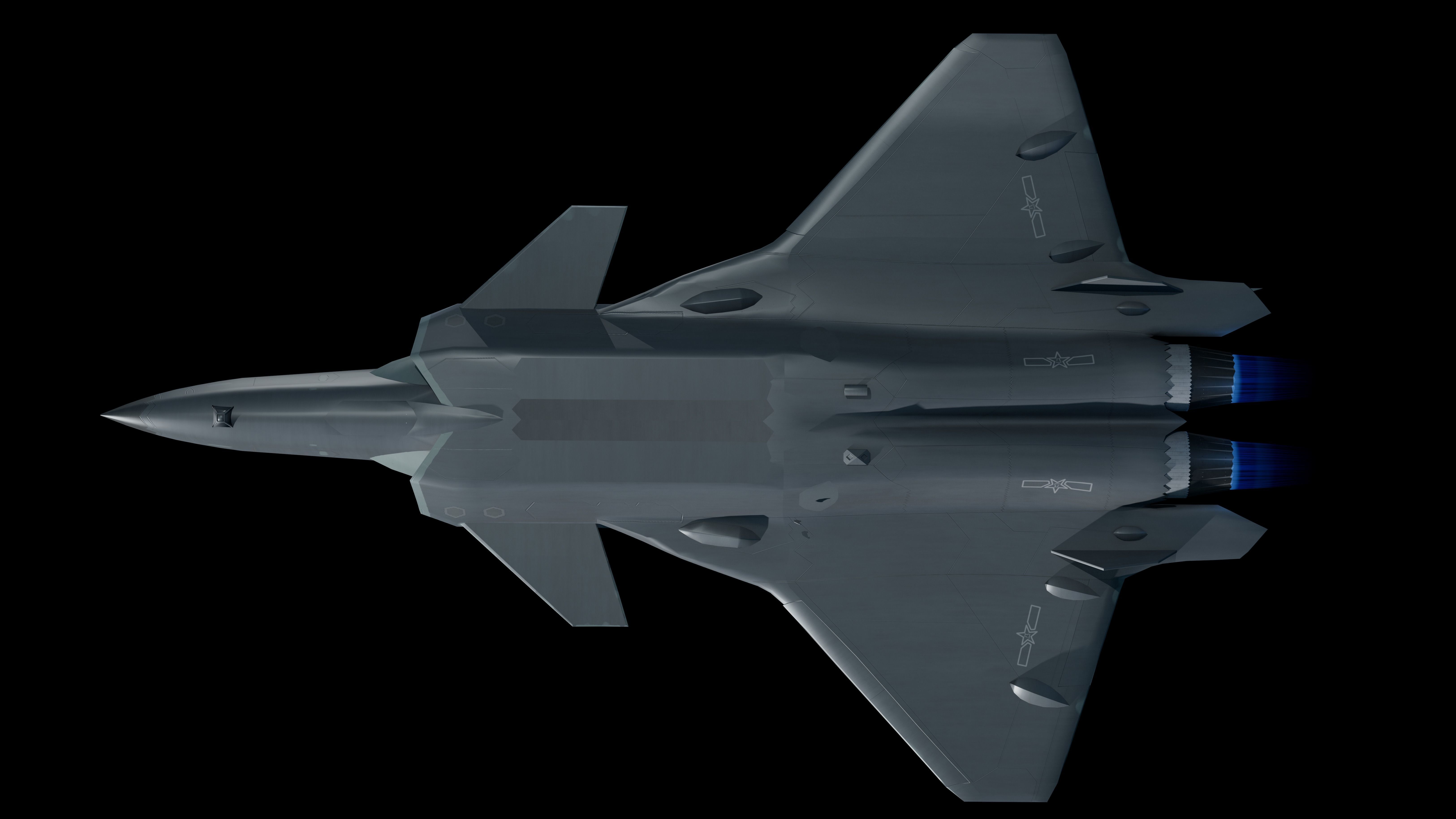 3D J-20 fighter j-20 J20 j-20 stealth fighter j-20 Weilong model 3D model_9
