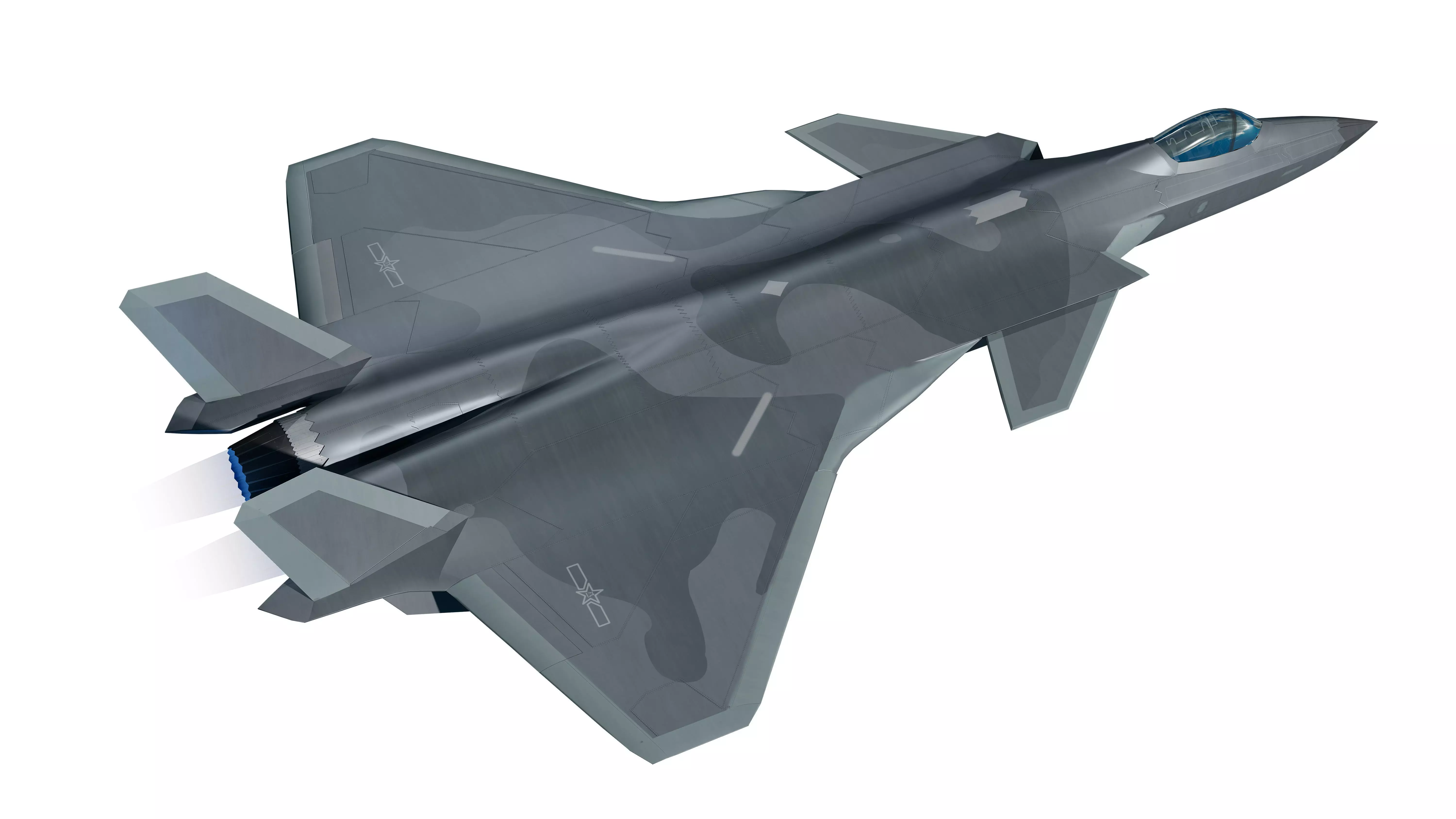 3D J-20 fighter j-20 J20 j-20 stealth fighter j-20 Weilong model 3D model_0
