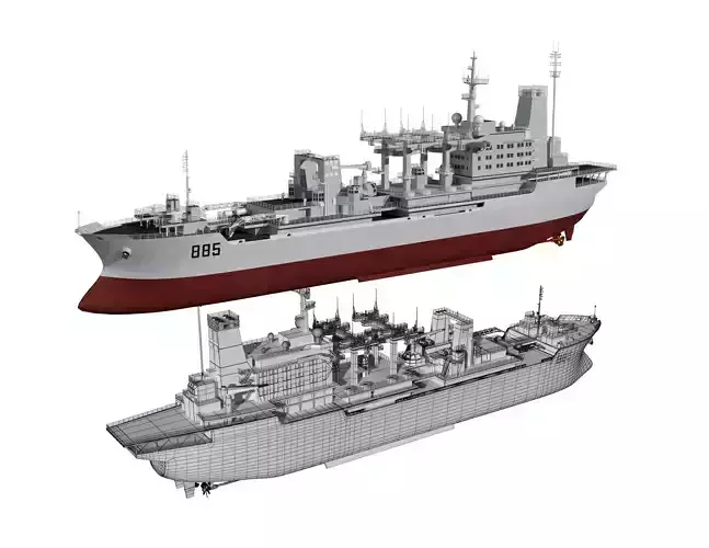 Qinghai Lake supply ship 885 of the PLA Navy model