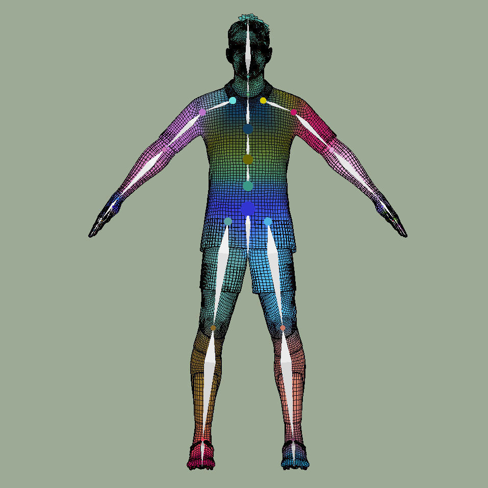 T-Pose rigged Lee Kang-In South Korean national jersey 3D model_11