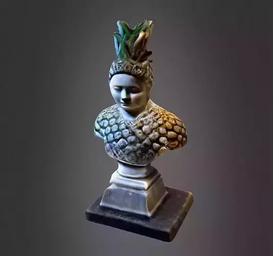 Pinapple Head 3d Model Bust Marble 3D print model