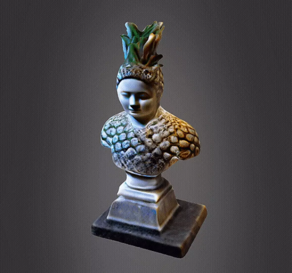 Pinapple Head 3d Model Bust Marble 3D print model_0