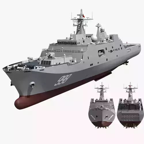 3D Kunlunshan Amphibious transport dock model