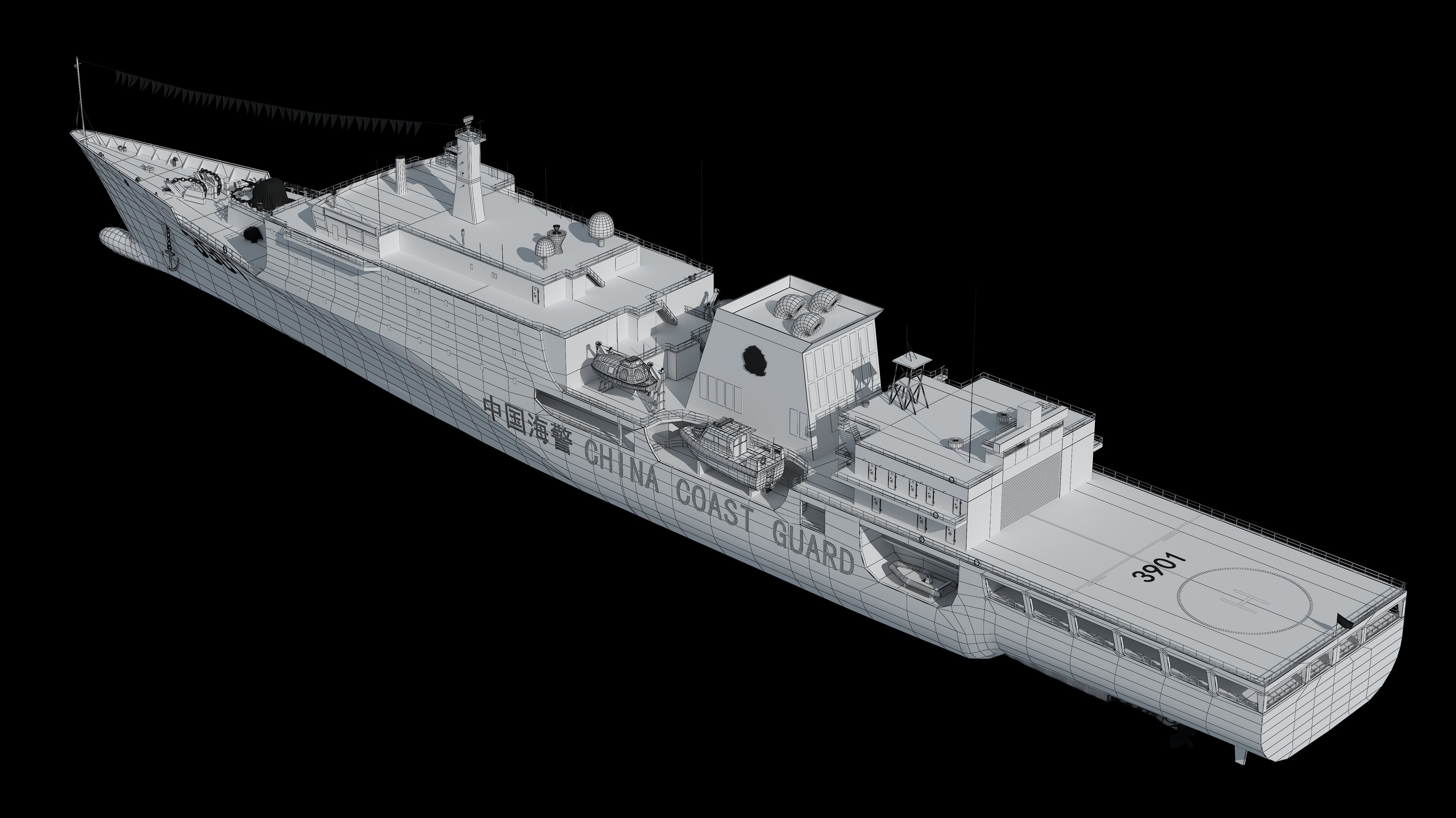 China Coast Guard 3901 CCGS 3901 China Coast Guard South  3D model_30