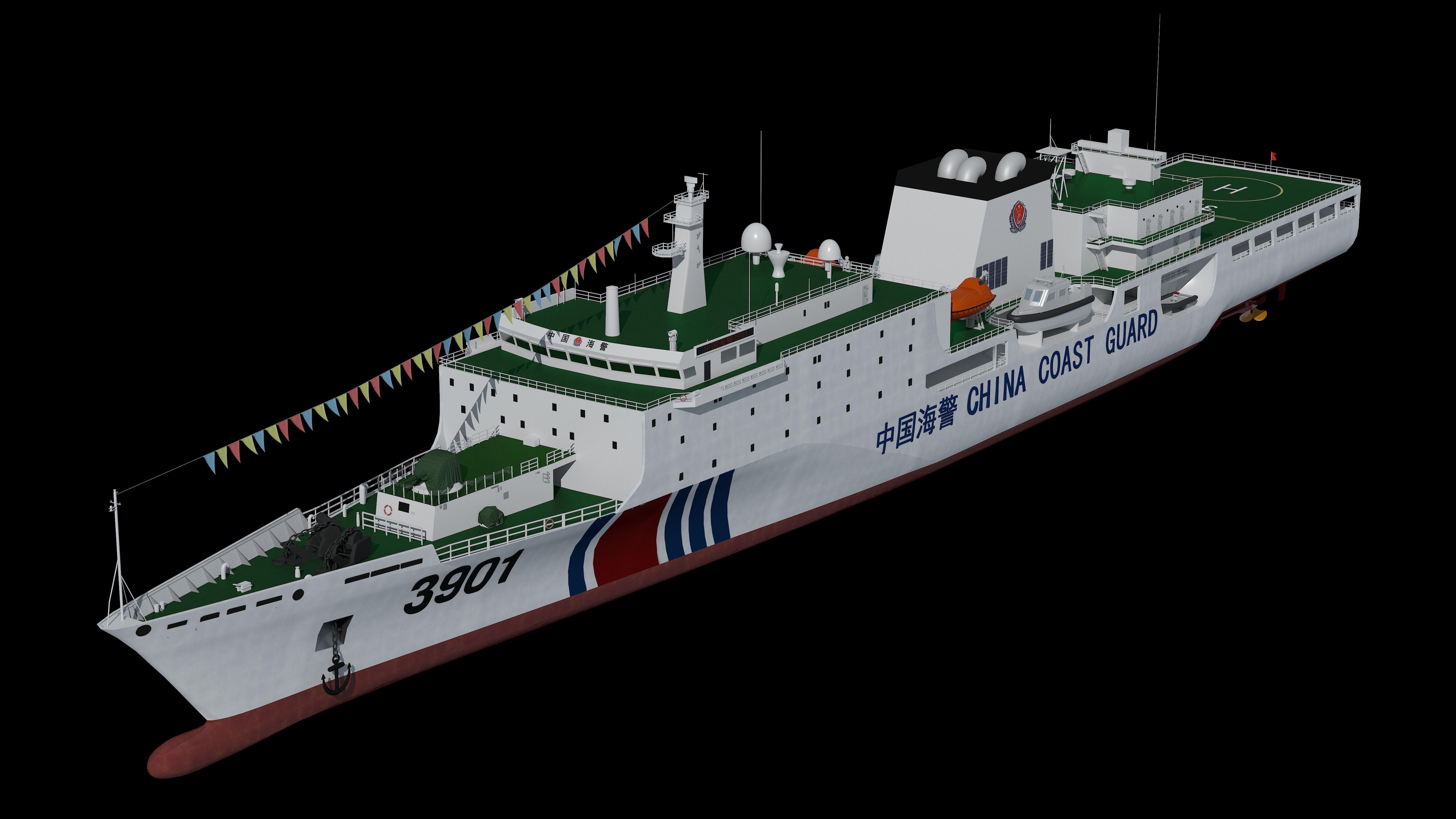 China Coast Guard 3901 CCGS 3901 China Coast Guard South  3D model_17