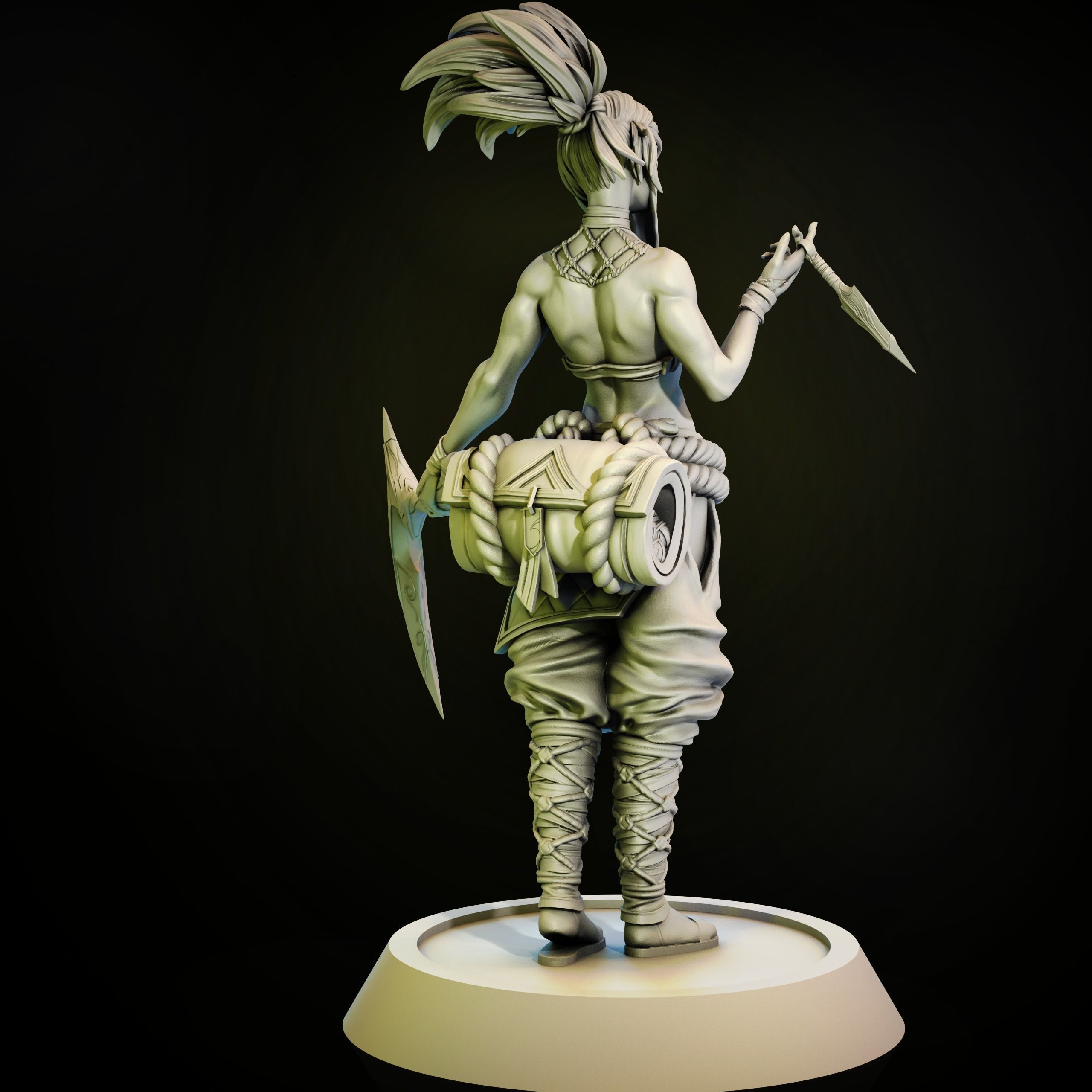 AKALI THE ROGUE ASSASSIN MINIATURE 3D print model_1