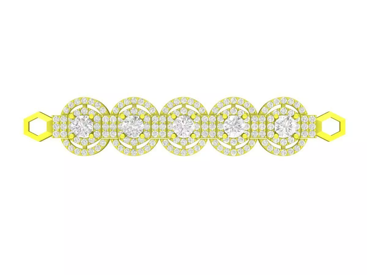 A6495 Italy Diamond Women Bracelets 3D print model_0