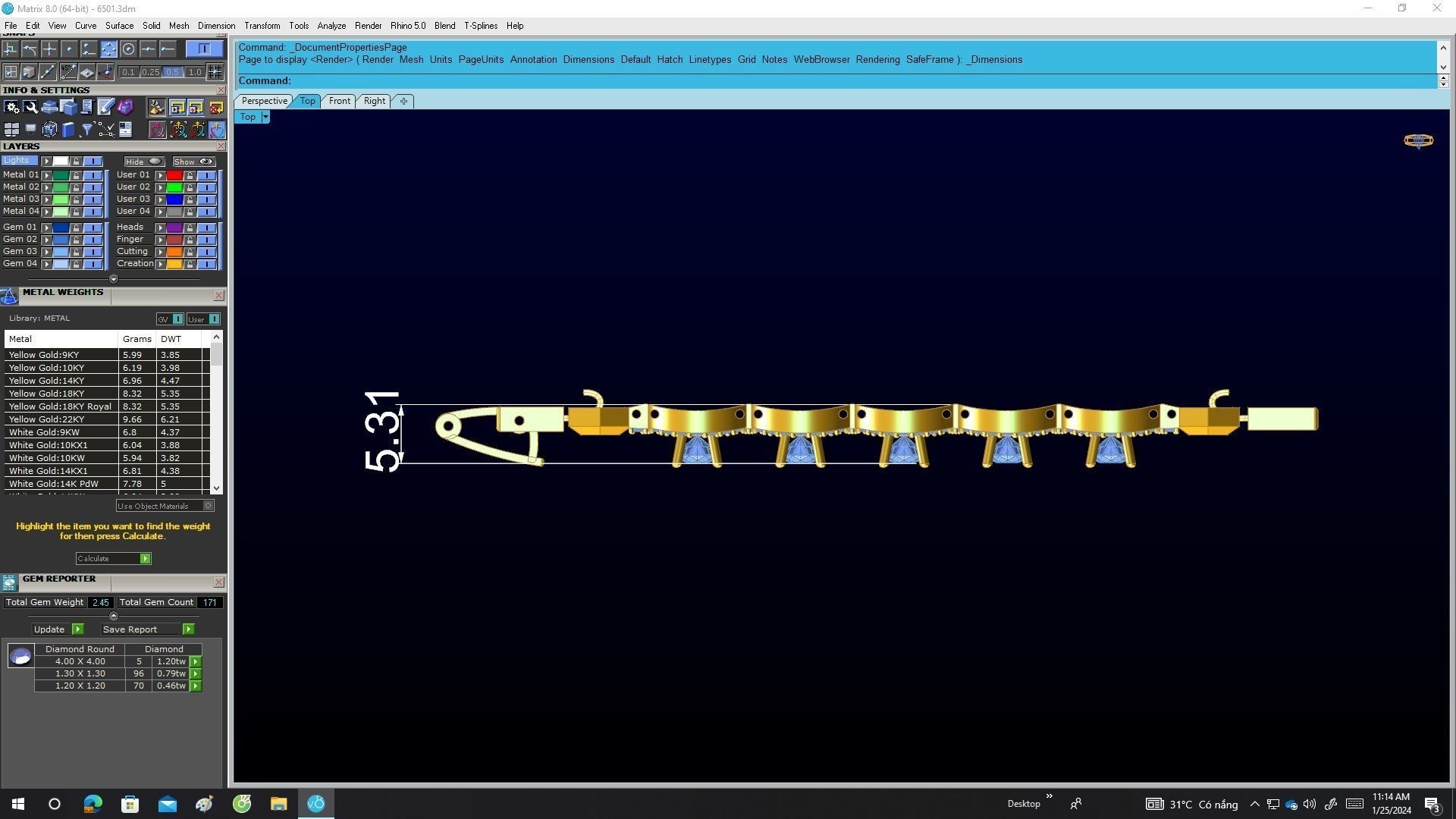 A6501 Diamond Women Bracelets 3D print model_5