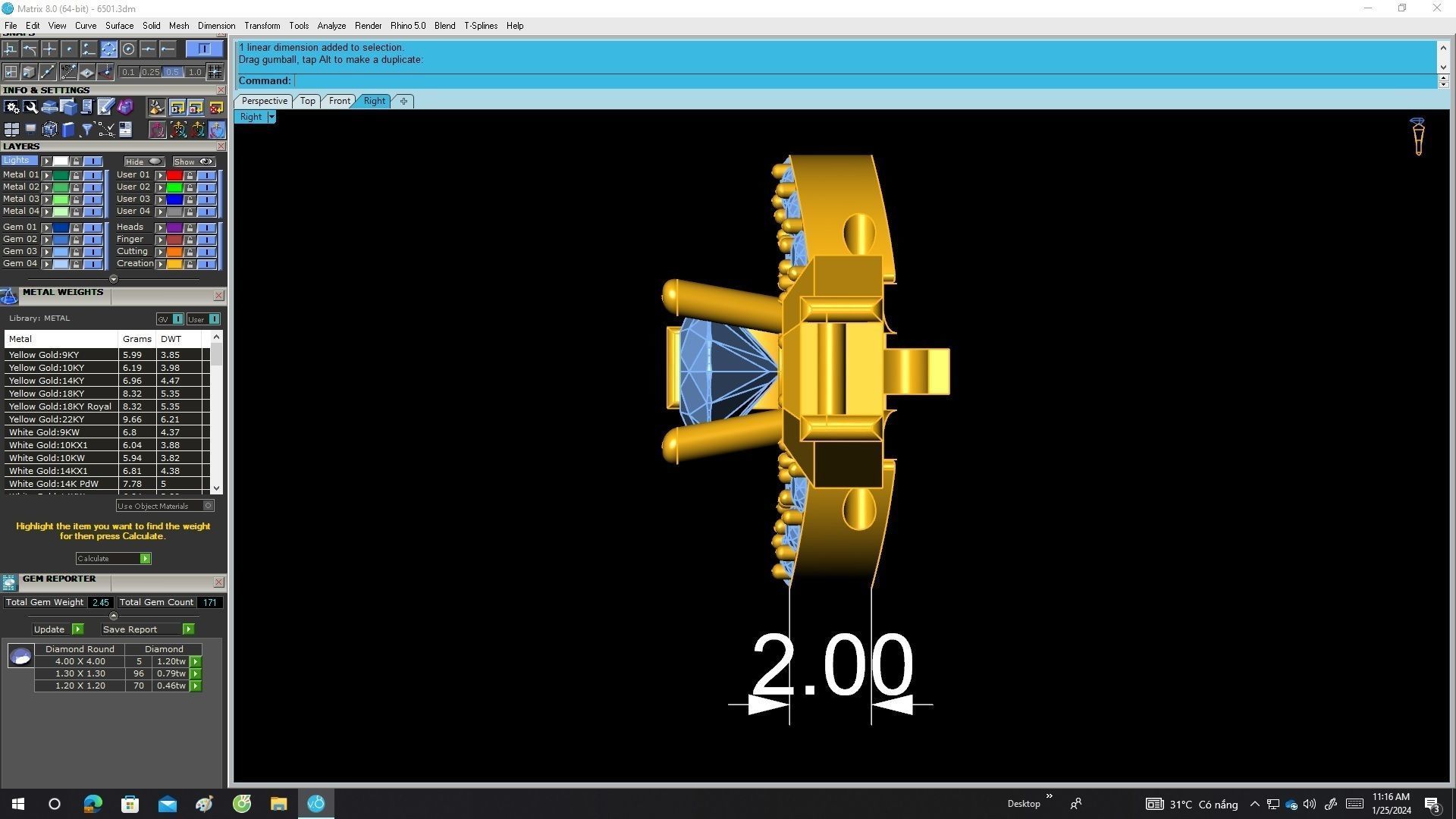 A6501 Diamond Women Bracelets 3D print model_7