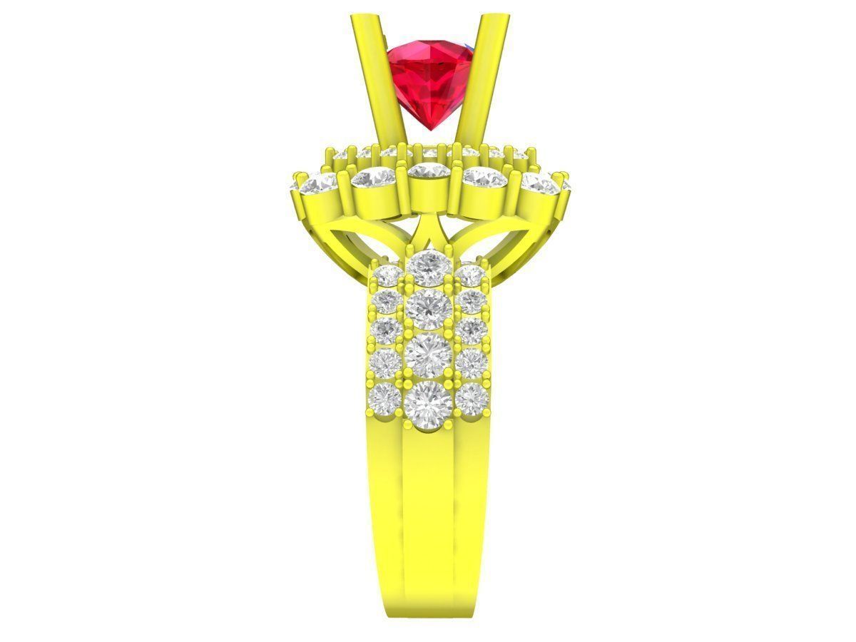 A6519 Fashion Diamond Women Ring 3D print model_4