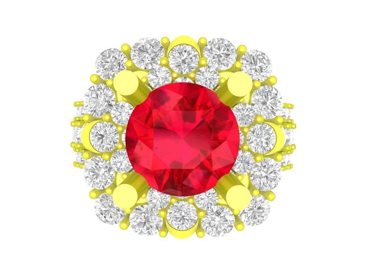 A6519 Fashion Diamond Women Ring 3D print model_2