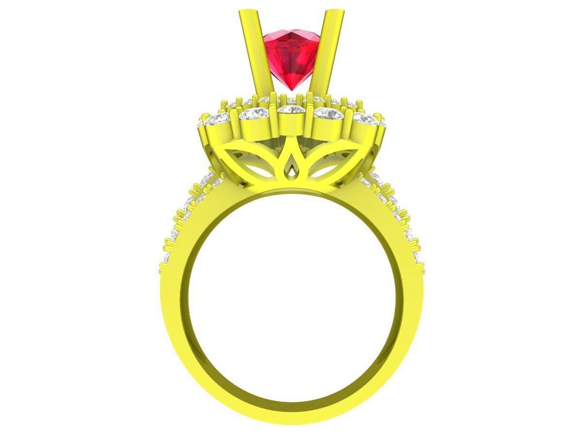 A6519 Fashion Diamond Women Ring 3D print model_3