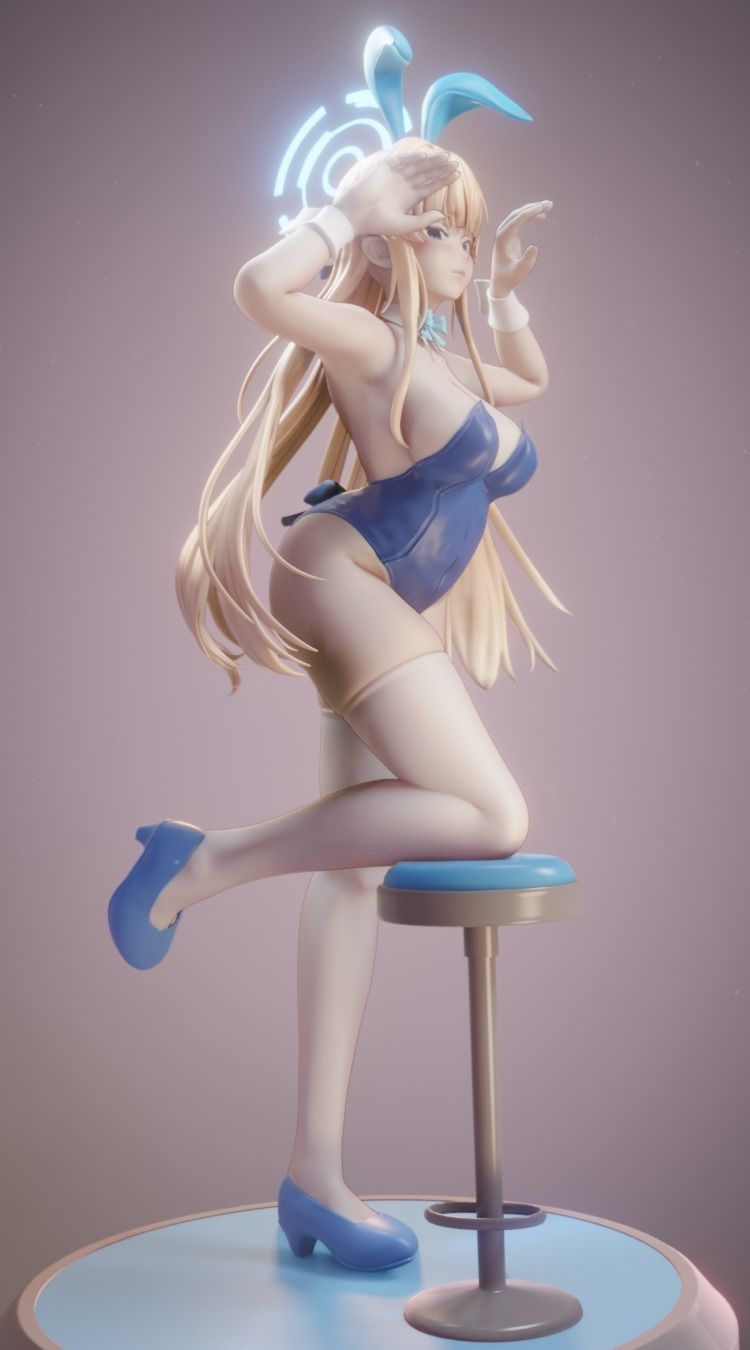 Asuma toki Blue archive Figurine for 3D printing 3D print model_6
