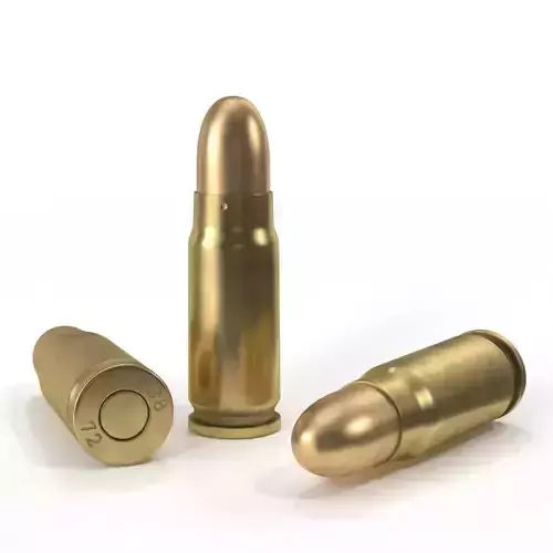 Soviet or Russian Pistol Cartridge for TT-33 3D model