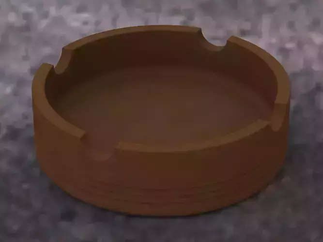 Plastic Cigarette Ashtray 3D print model