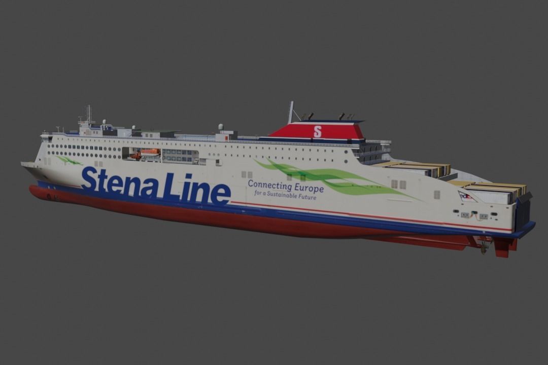 StenaLine Ro-Ro Passenger Ship 3D model  Low-poly 3D model_1