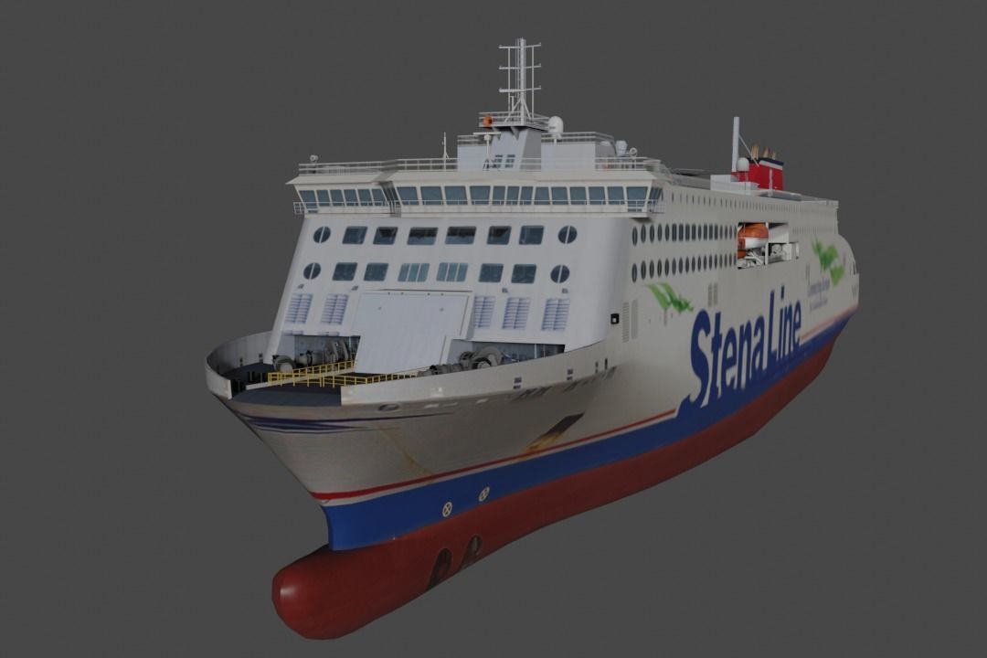 StenaLine Ro-Ro Passenger Ship 3D model  Low-poly 3D model_2