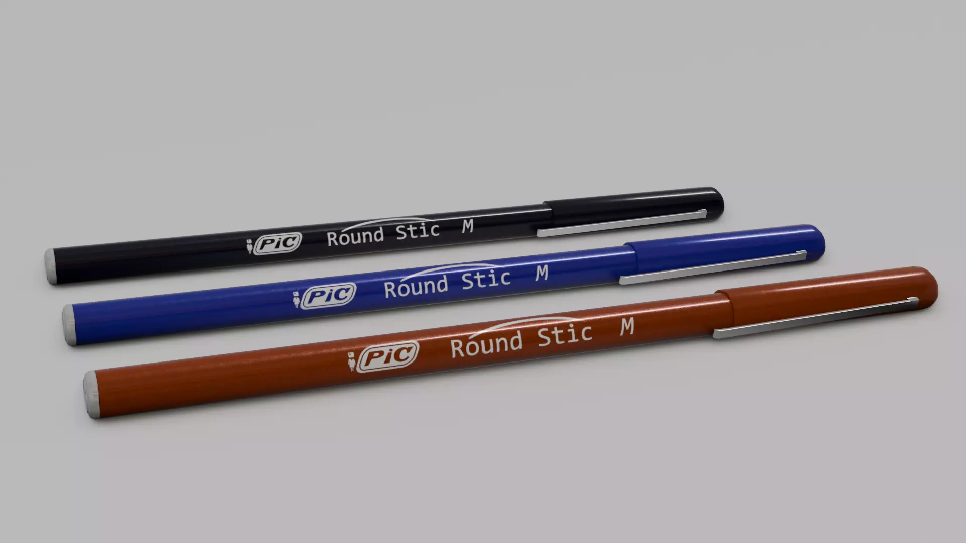 Office pens variety pack 3D model