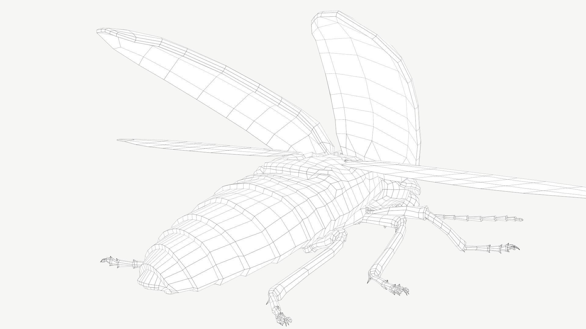 Firefly Low-poly 3D model_5