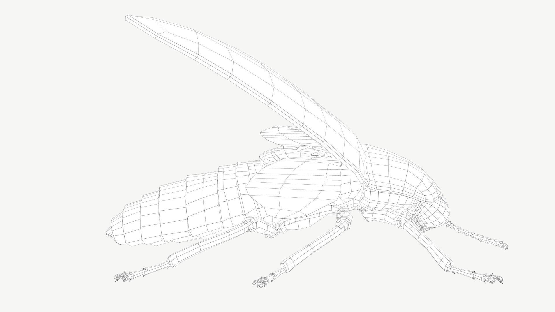 Firefly Low-poly 3D model_3