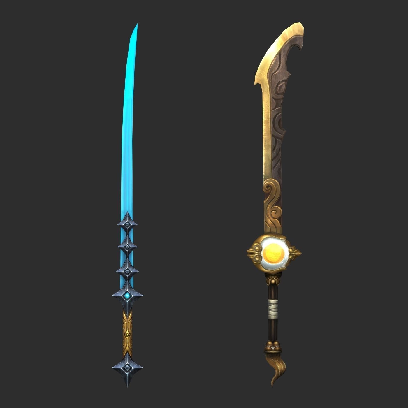 Fantasy Sword Collection Low-poly 3D model_3