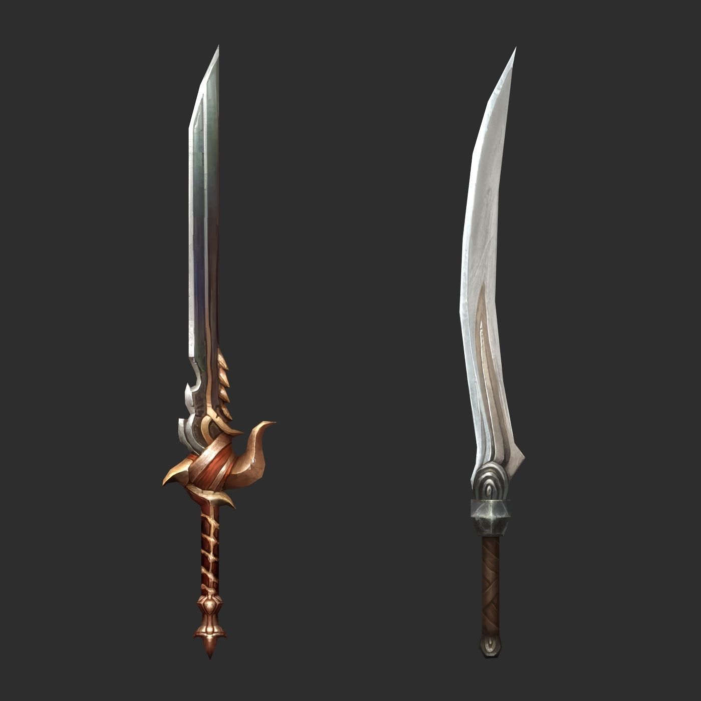 Fantasy Sword Collection Low-poly 3D model_7