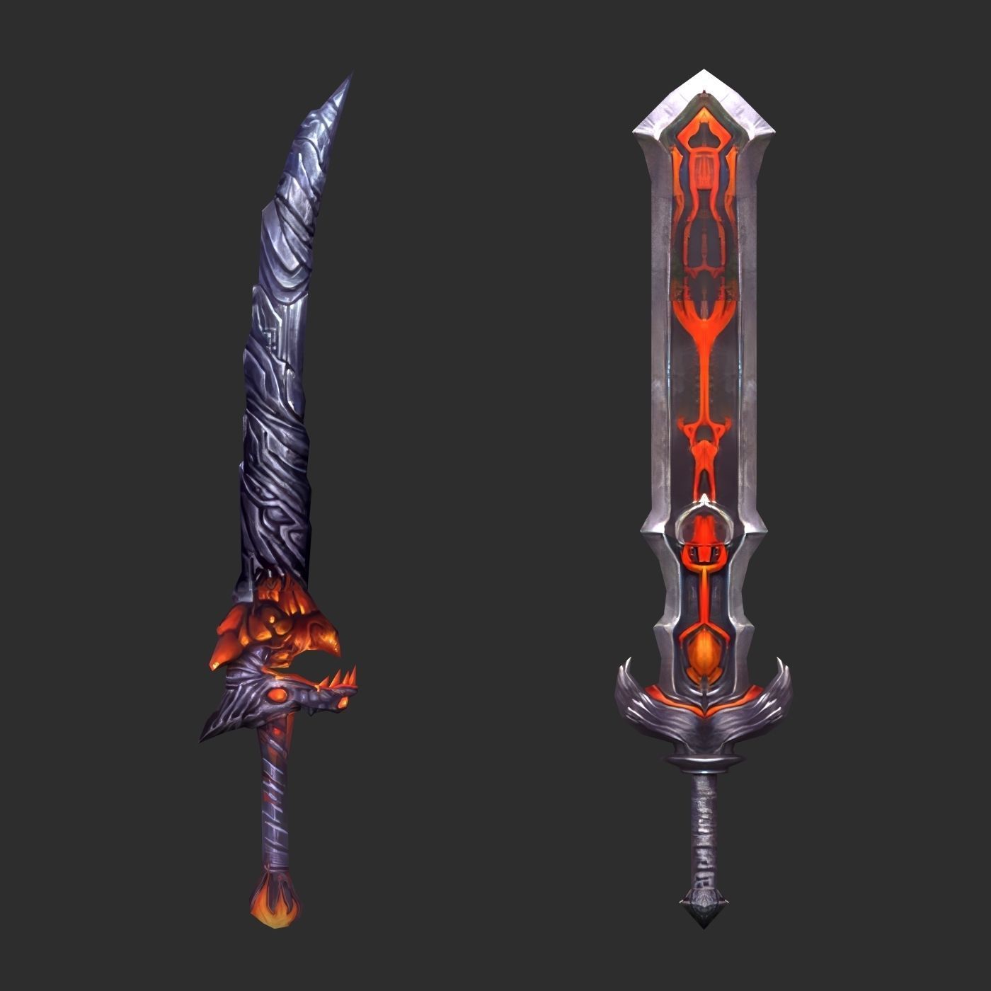 Fantasy Sword Collection Low-poly 3D model_6