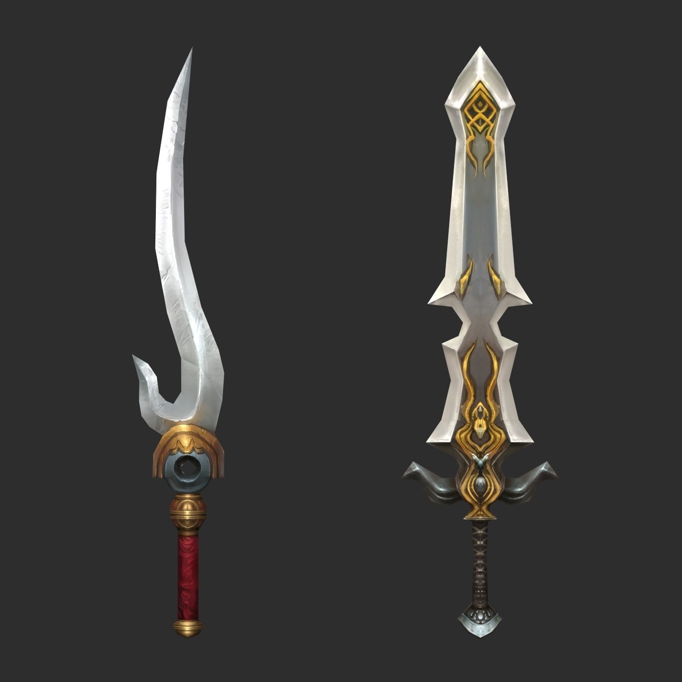 Fantasy Sword Collection Low-poly 3D model_8