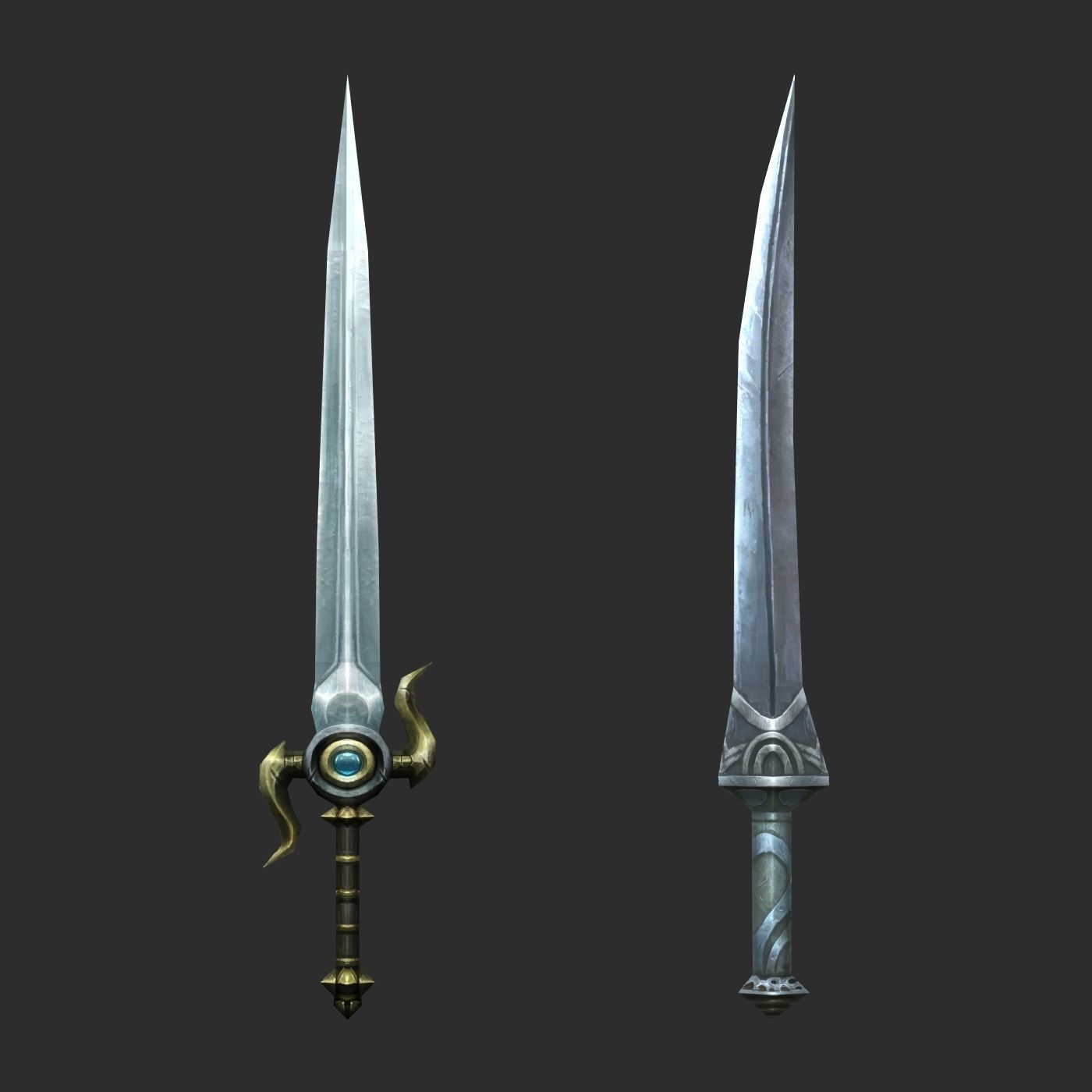 Fantasy Sword Collection Low-poly 3D model_9
