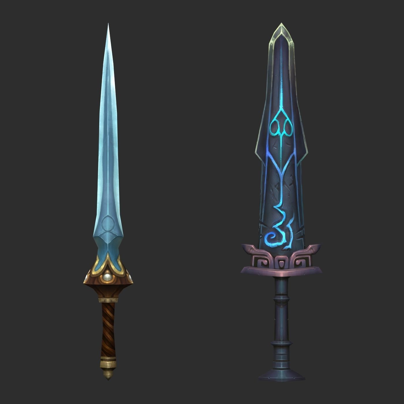 Fantasy Sword Collection Low-poly 3D model_10