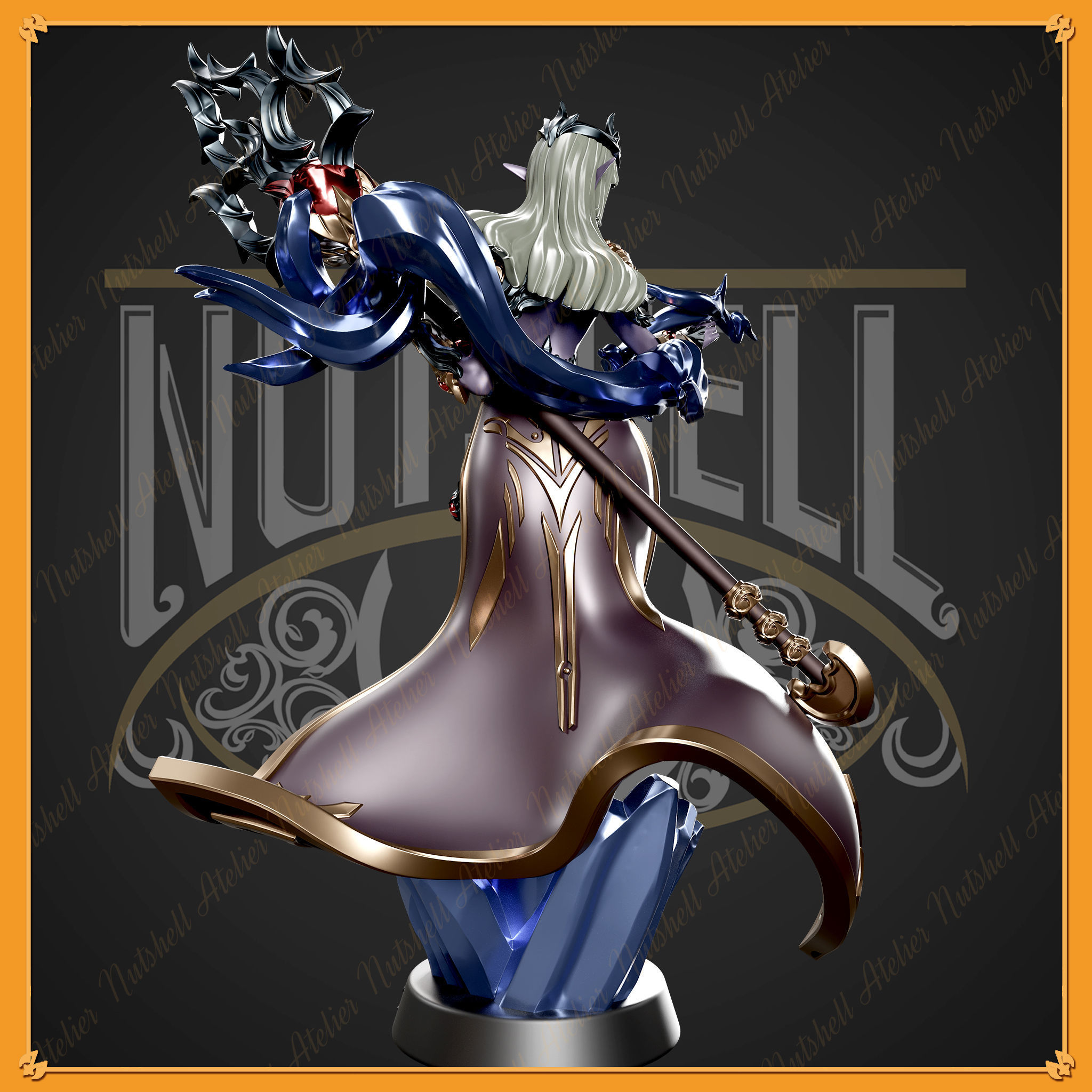 NUTSHELL ATELIER - DARK ELF SORCERESS - NSFW 3D print model_4