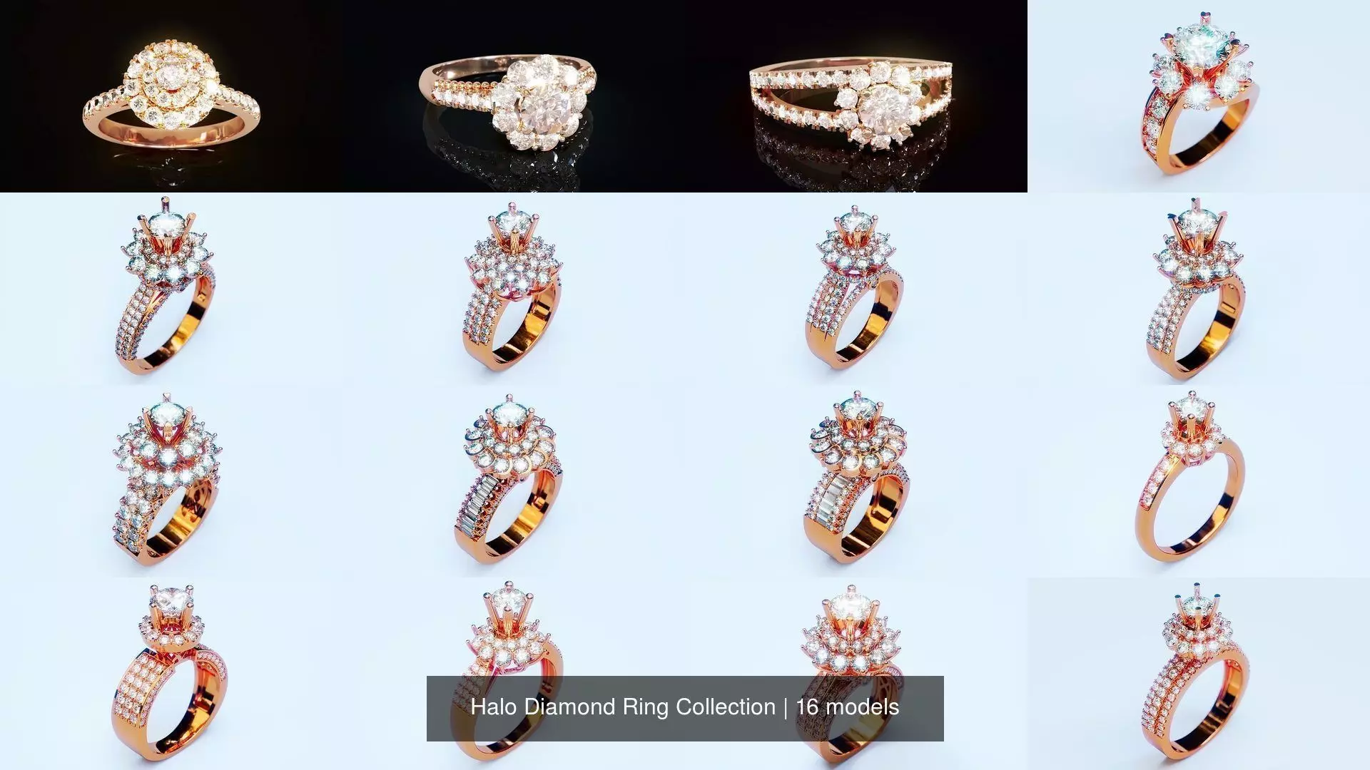 Halo Diamond Ring Collection _0