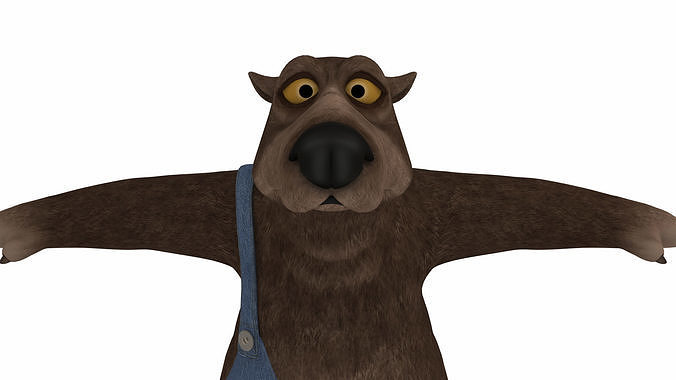 Friendly Bear - Rigged 3D model