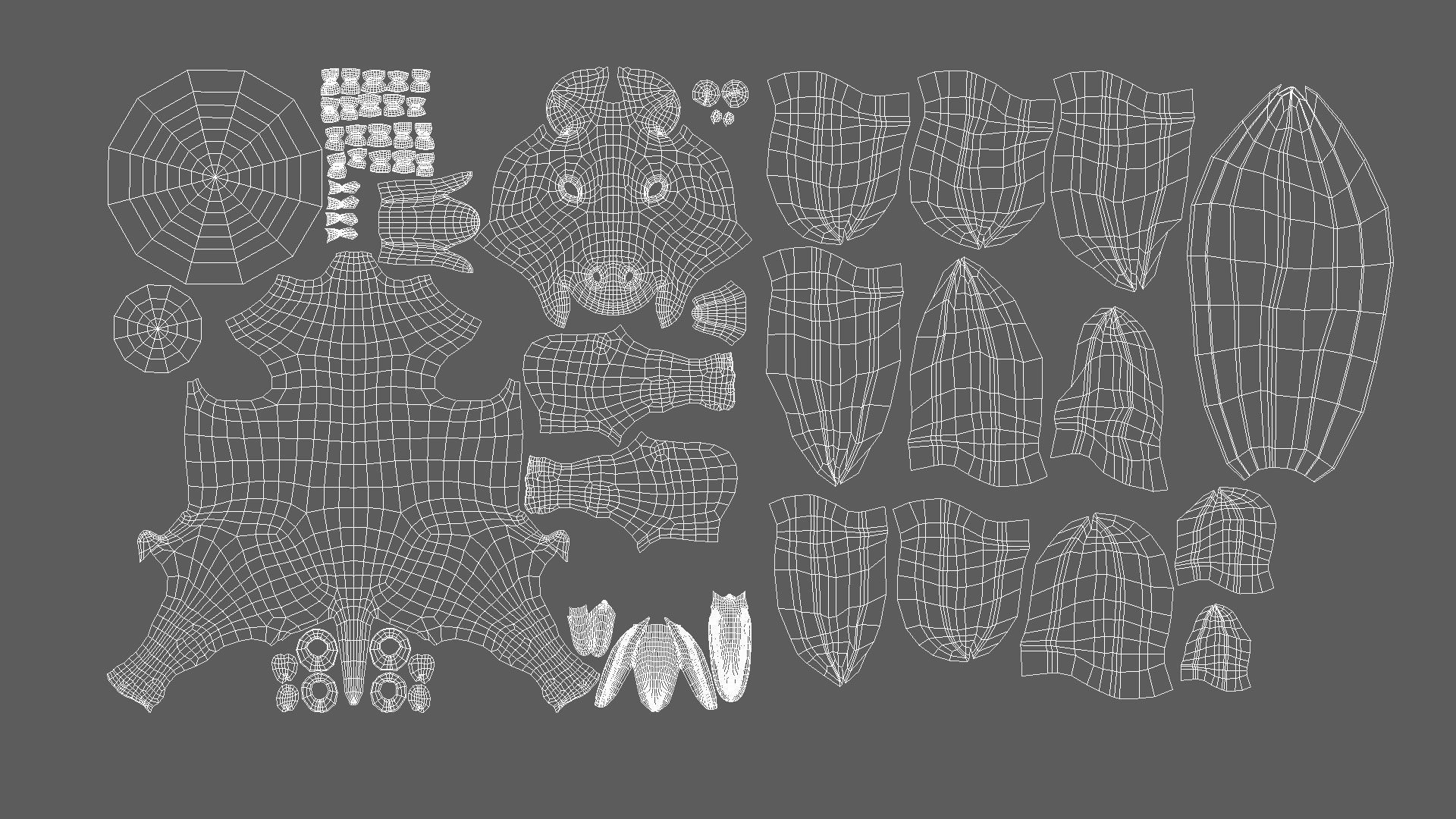 Horse Basemesh Low-poly 3D model_6