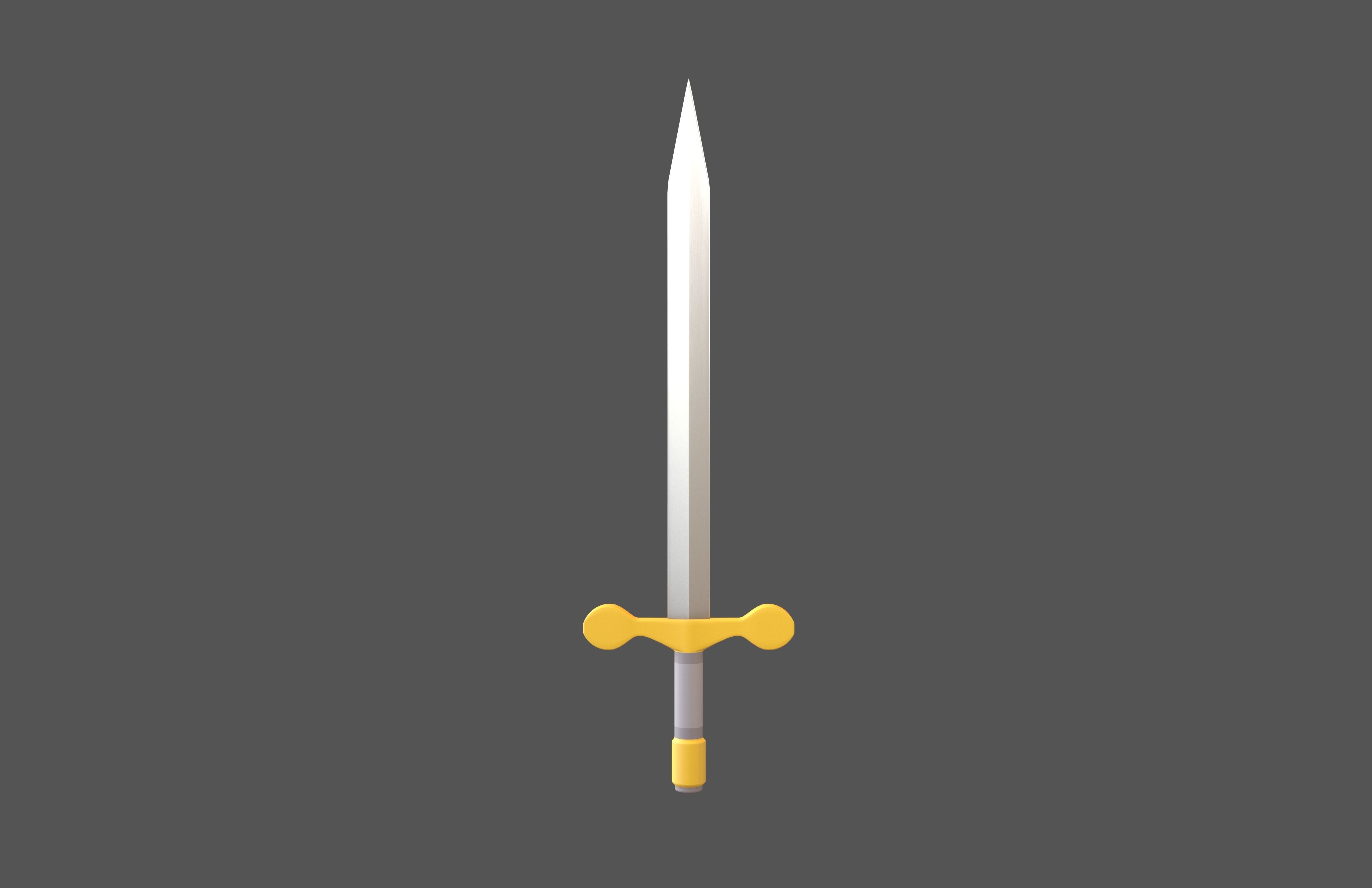 Cartoon Sword v1 001 Low-poly 3D model_2