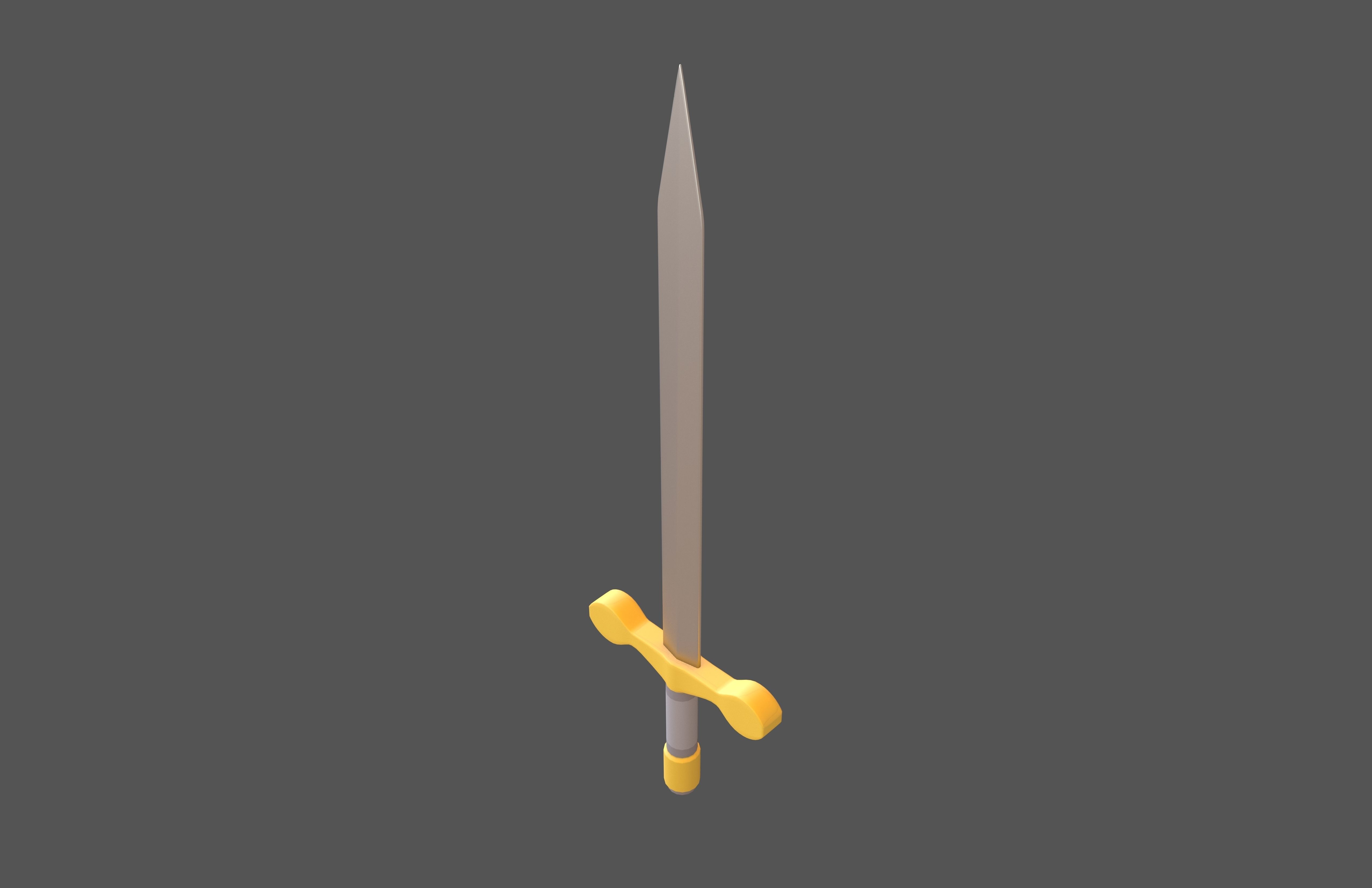 Cartoon Sword v1 001 Low-poly 3D model_1