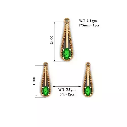 Dangling Stone Jewellery Set