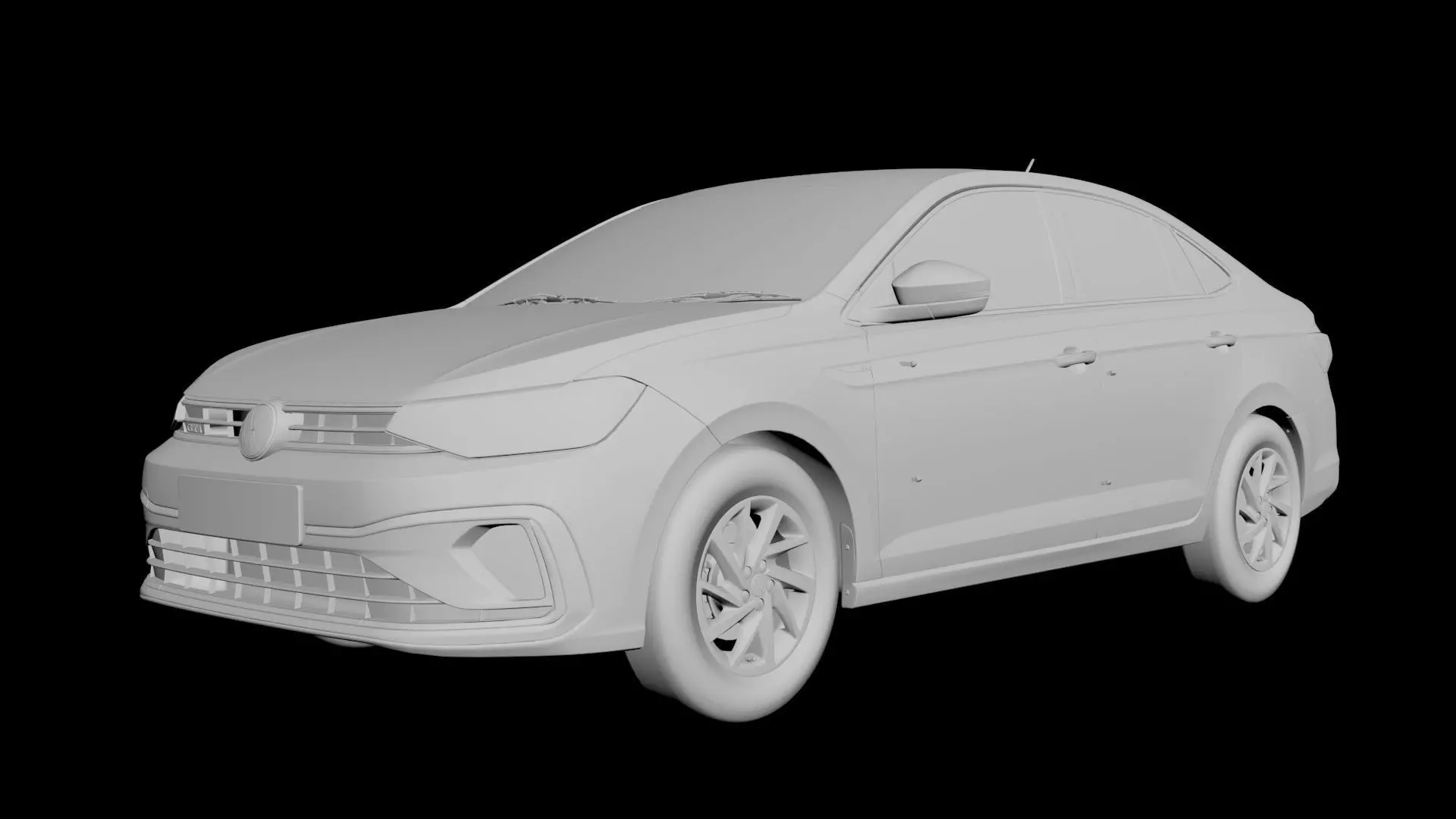 Volkswagen virtus gt Low-poly 3D model