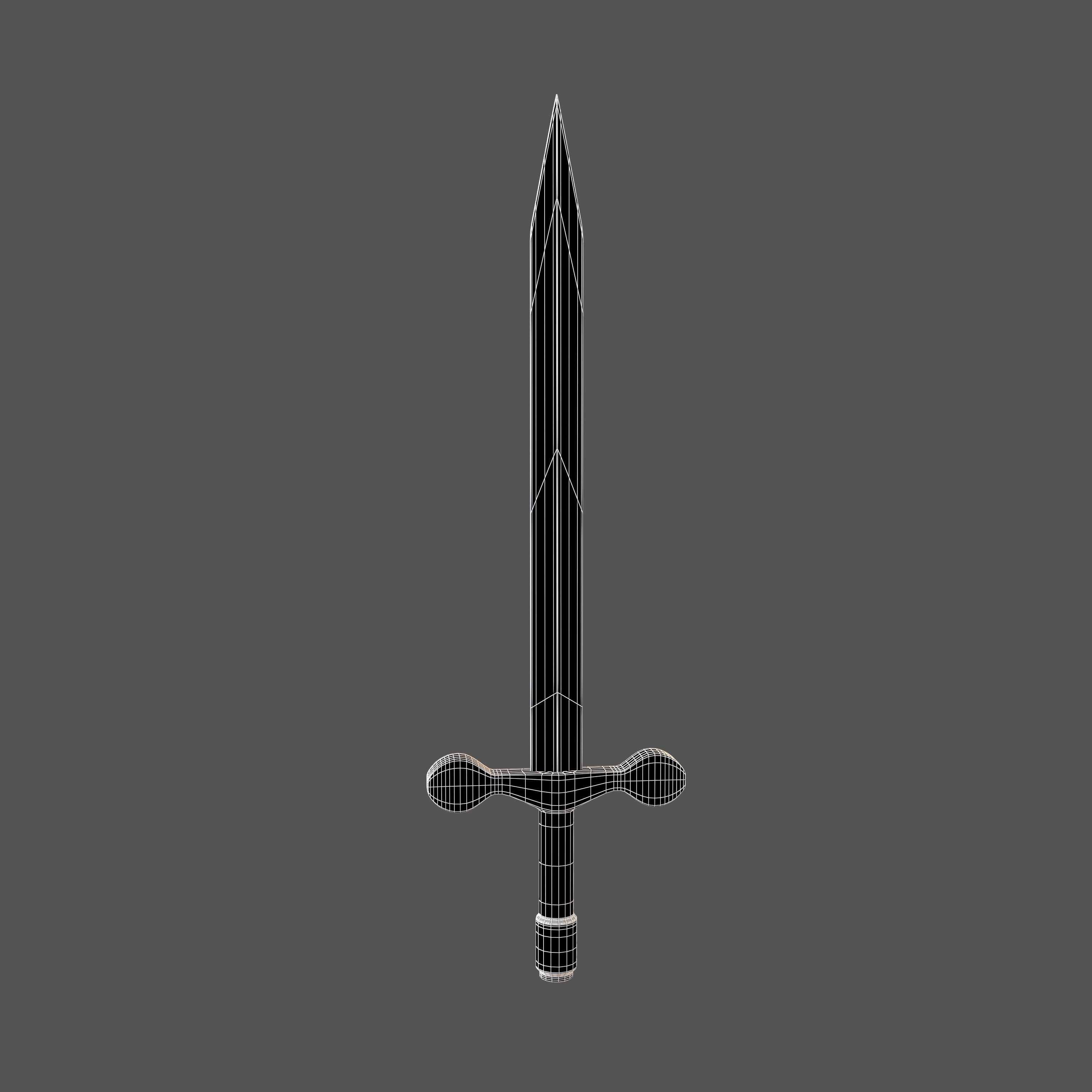 Cartoon Sword v1 007 Low-poly 3D model_6