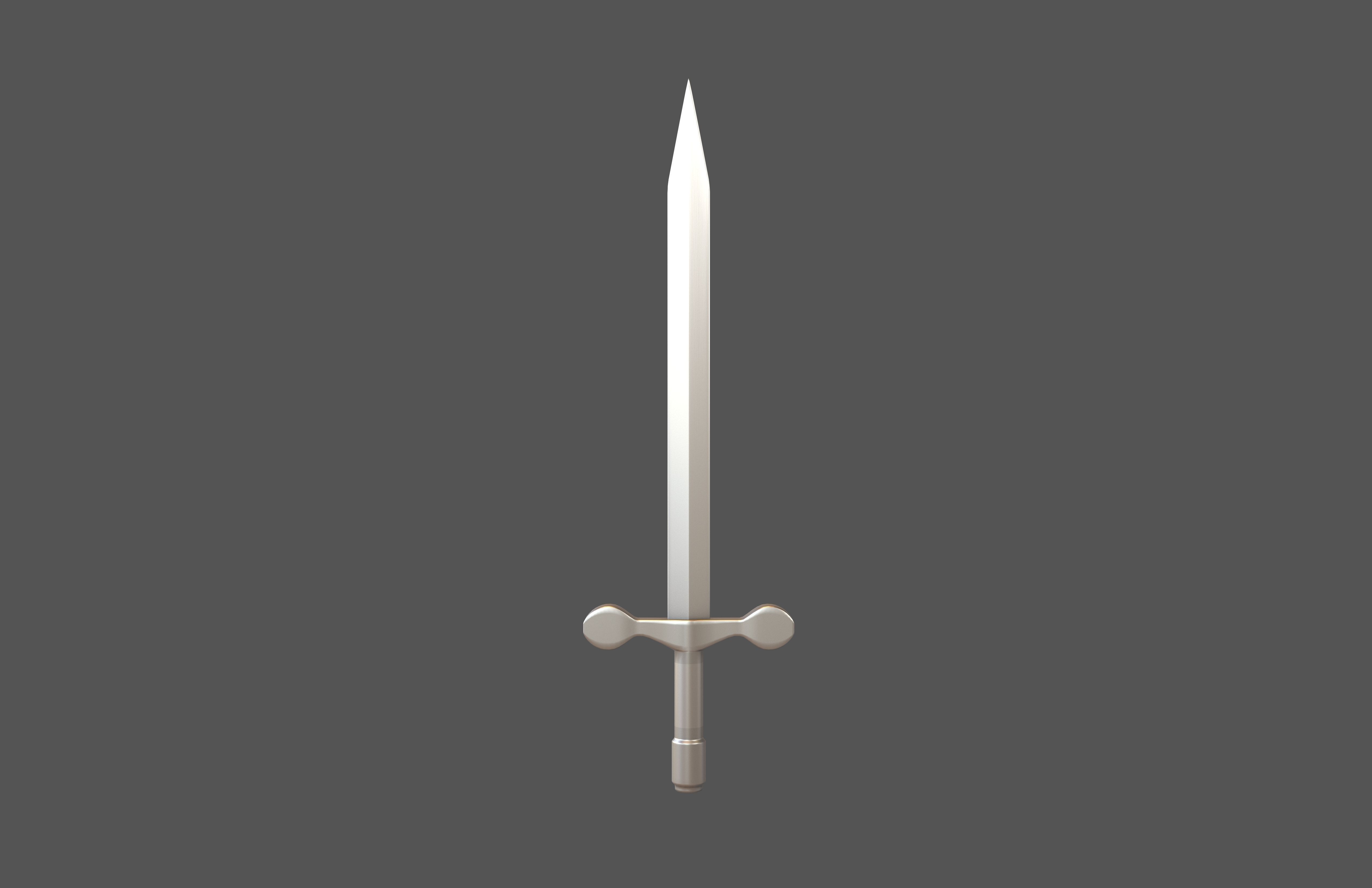 Cartoon Sword v1 007 Low-poly 3D model_1